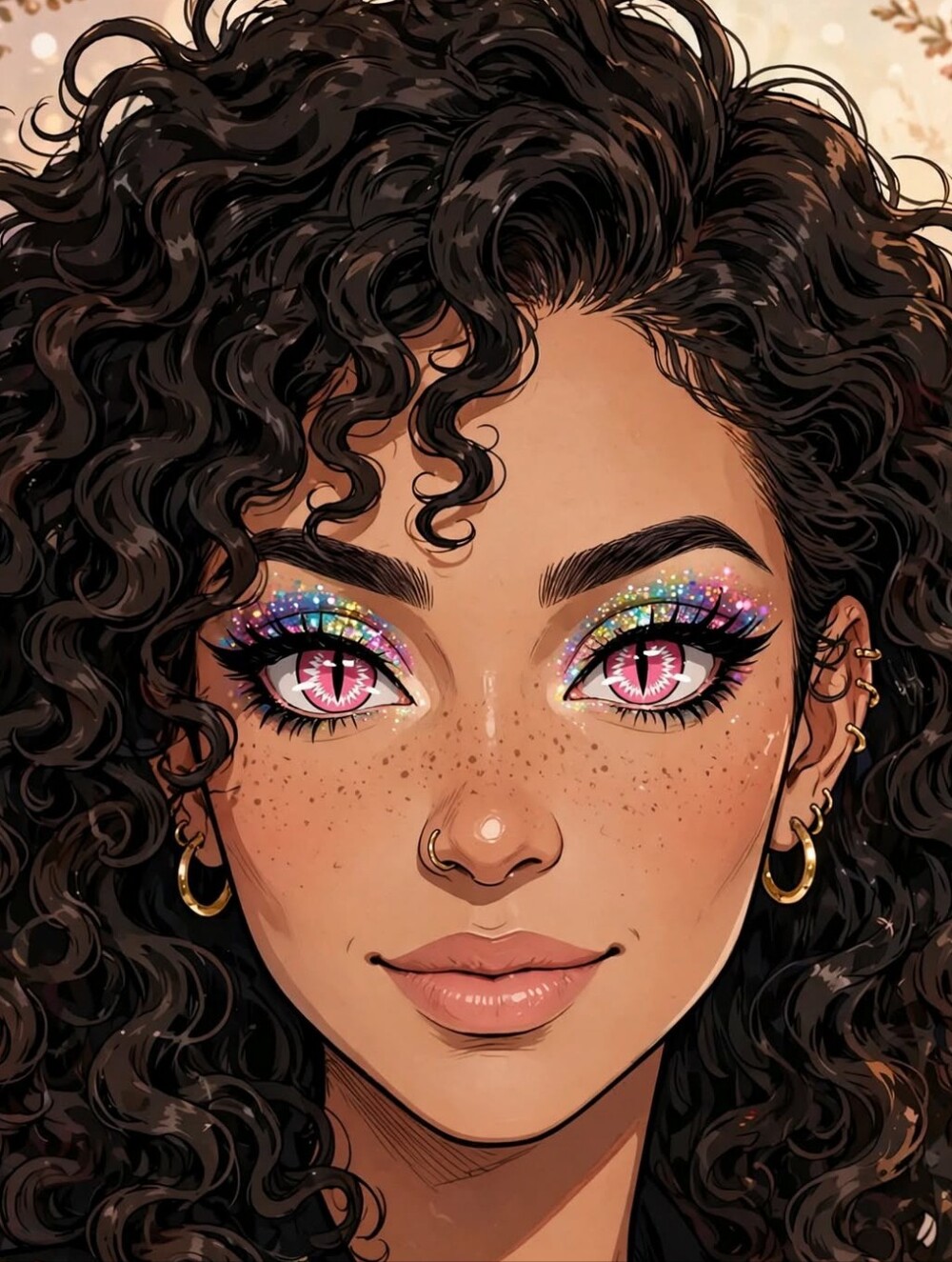 Pink Cat Eye Color Eye Wear Lenses - Costume Enhancements